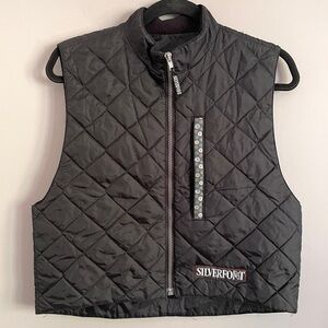 Silverfoot Black Quilted Vest - S, handmade in Squamish BC 🇨🇦